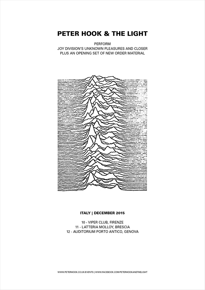 Peter Hook and The Light Unknown Pleasures and Closer Tour Poster